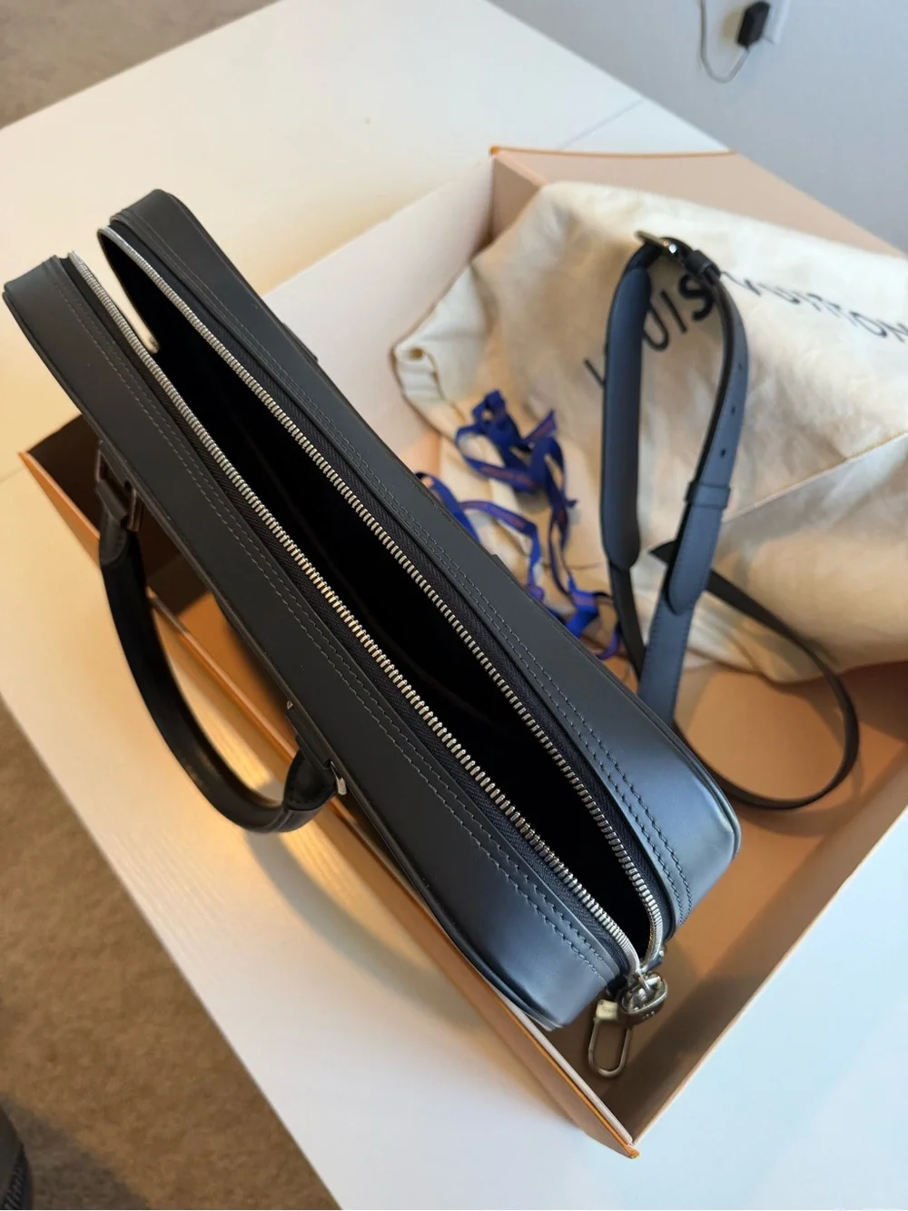 Louis Vuitton Orange Box with Black Logo